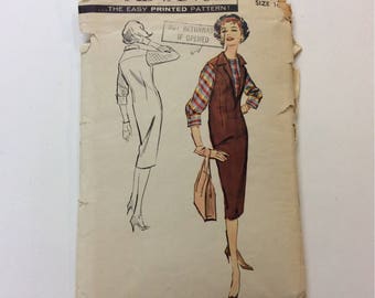 50s Vintage Advance Designer Sewing Pattern Size 16