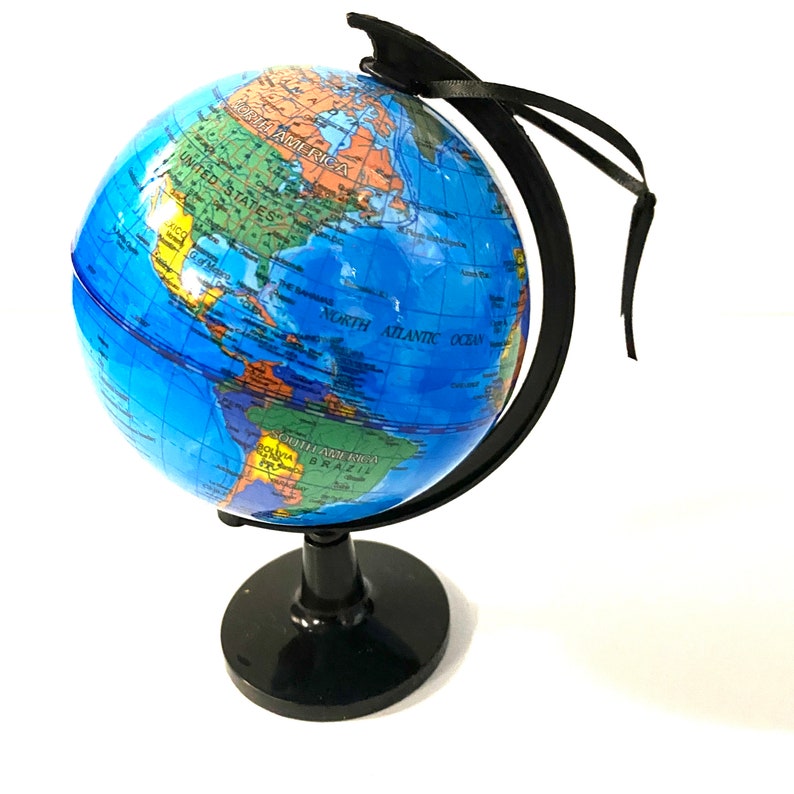 Plastic World Globe vintage ornament image 1