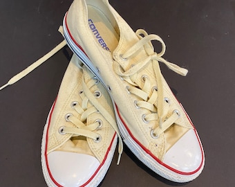 Vintage 1990's Deadstock Unbleached White CONVERSE CHUCK TAYLOR Lo