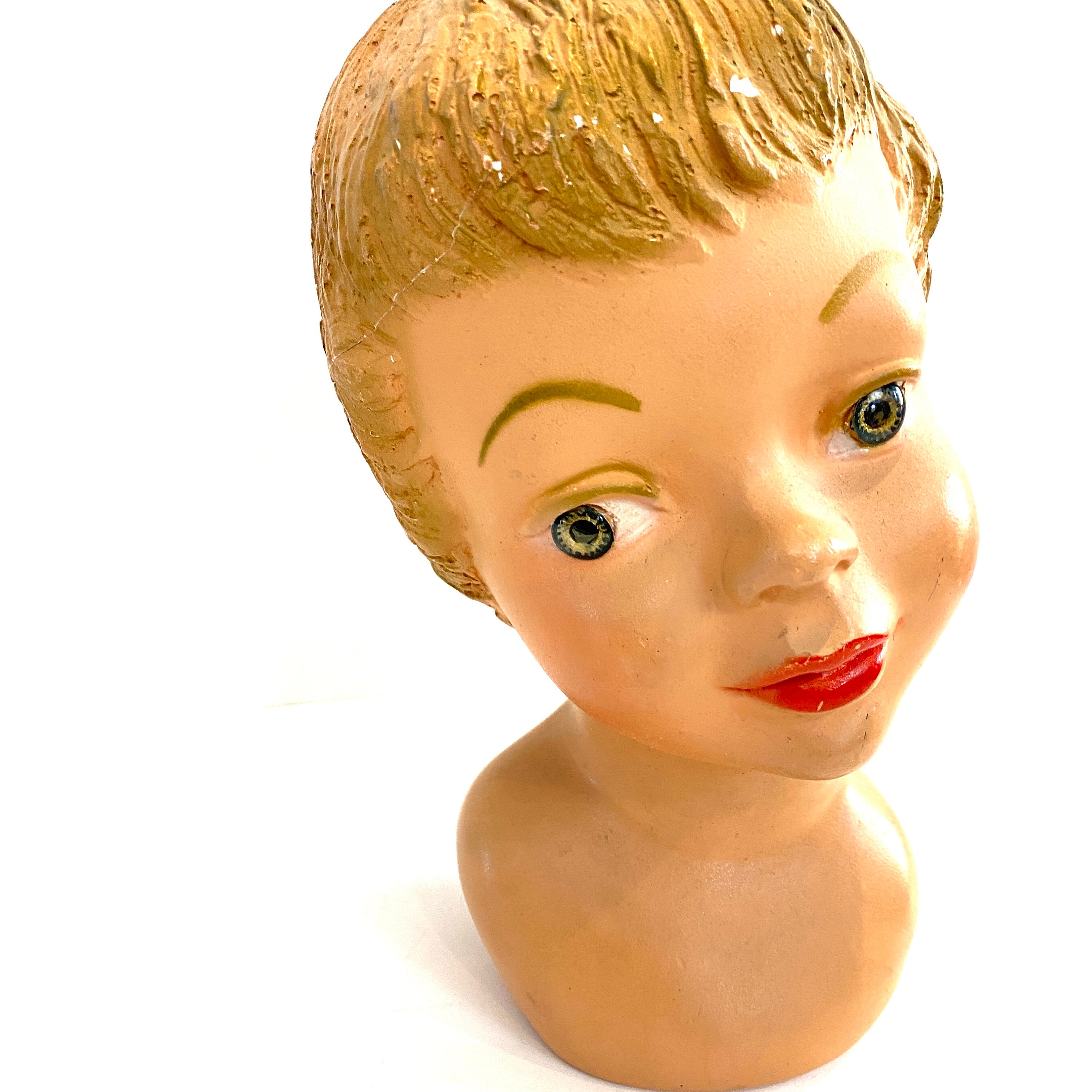 Pretty True VINTAGE MANNEQUIN Beauty HEAD Wig Form Hat Display