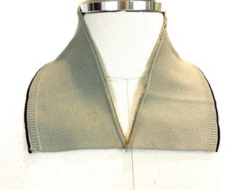 Col en tricot de coton à coudre