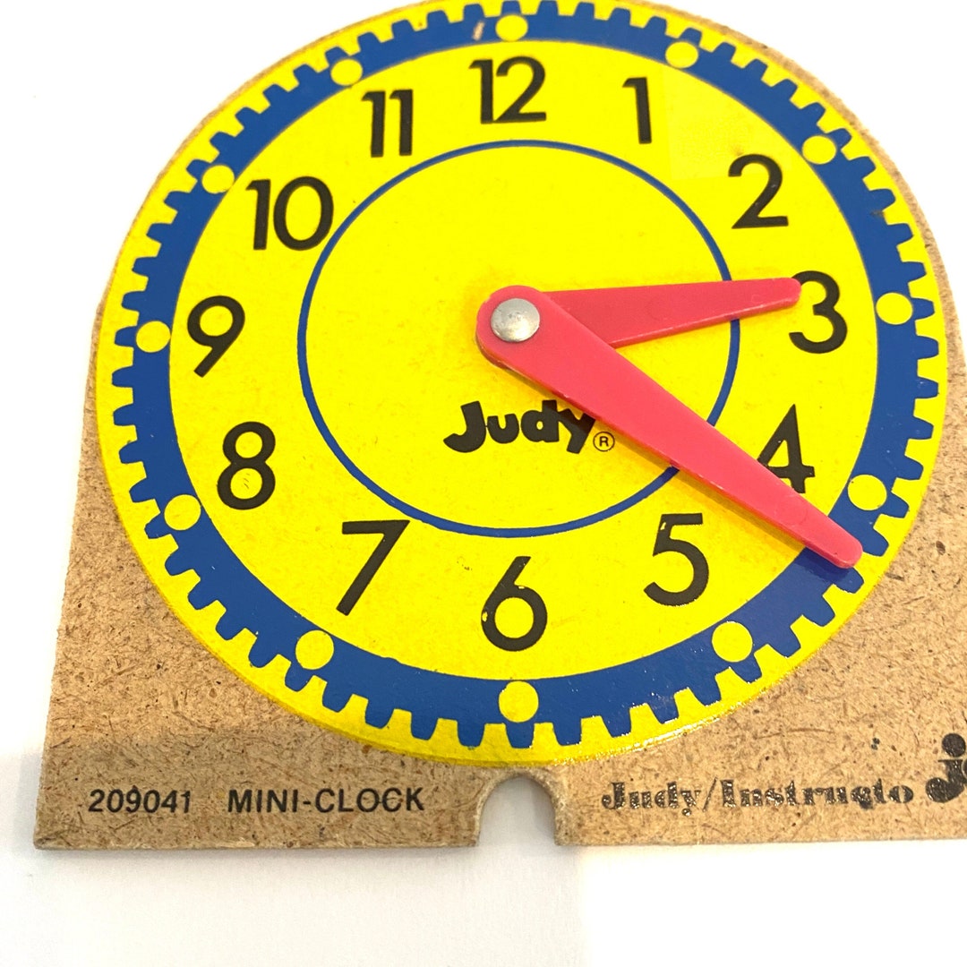 Vintage 80's Practice School Clock Tool JUDY CLOCK Etsy