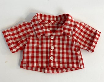 Handmade Vintage Gingham Doll shirt