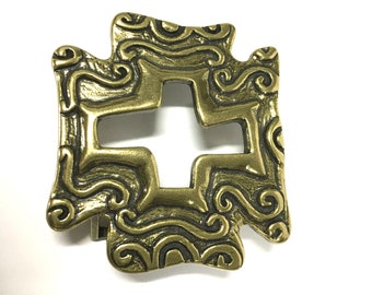 Vintage Gothic Cross Belt Buckle