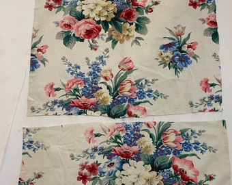 50's  vintage cotton Fabric Pieces