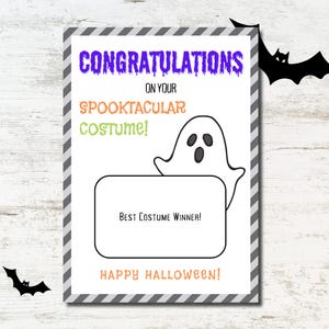Halloween Costume Contest Gift Card Holder Printable, Halloween Prize Best Costume Gift Card Holder, Best Costume Award, Best Costume Prize