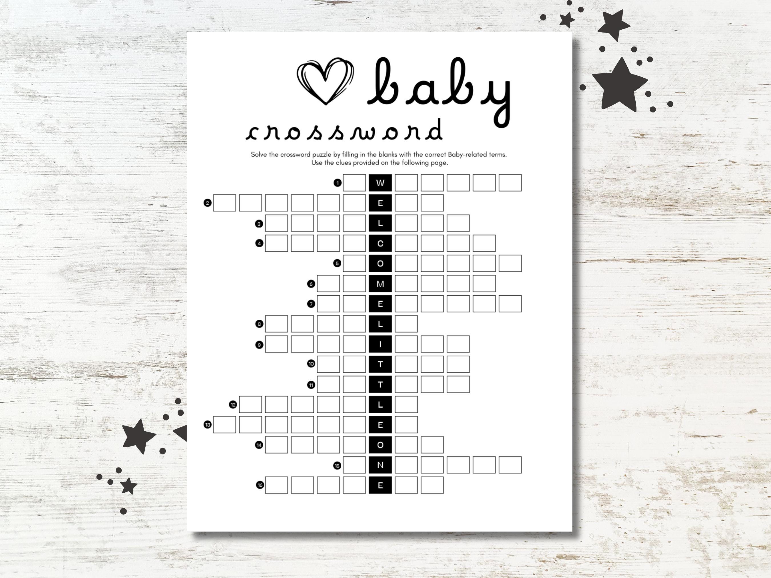 cannabis cigarette crossword clue 6 letters Baby Shower Crossword Printable, Gender Neutral Baby Shower Game, Black and  White Baby Shower Activity, Crossword Puzzle, Instant Download