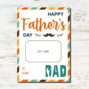 Porta carte regalo per la festa del papà stampabile, biglietto di auguri per la festa del papà, regalo per la festa del papà, porta carte regalo per la festa del papà, download immediato