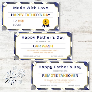 Father&#39;s Day Coupon Book Printable, Father&#39;s Day Coupons, Fathers Day Gift, Printable Coupons, Coupon Book for Dad, Instant Download