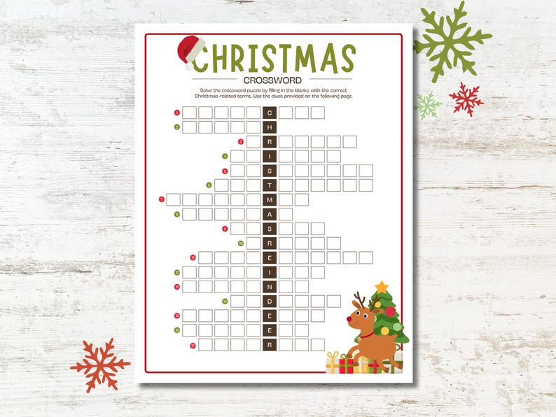 Christmas Crossword Puzzle Game Printable Christmas Printable Games Christmas Crossword Puzzle Game Printable Christmas Printable Games