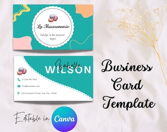 Printable Business Card Template|Business Card Template QR Code|Business Card Template Design|Canva Editable Card |Editable Business Card