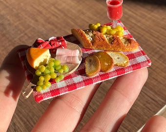 Escena de cocina en miniatura para casa de muñecas