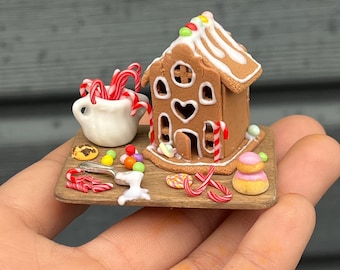 Escena de cocina en miniatura para casa de muñecas