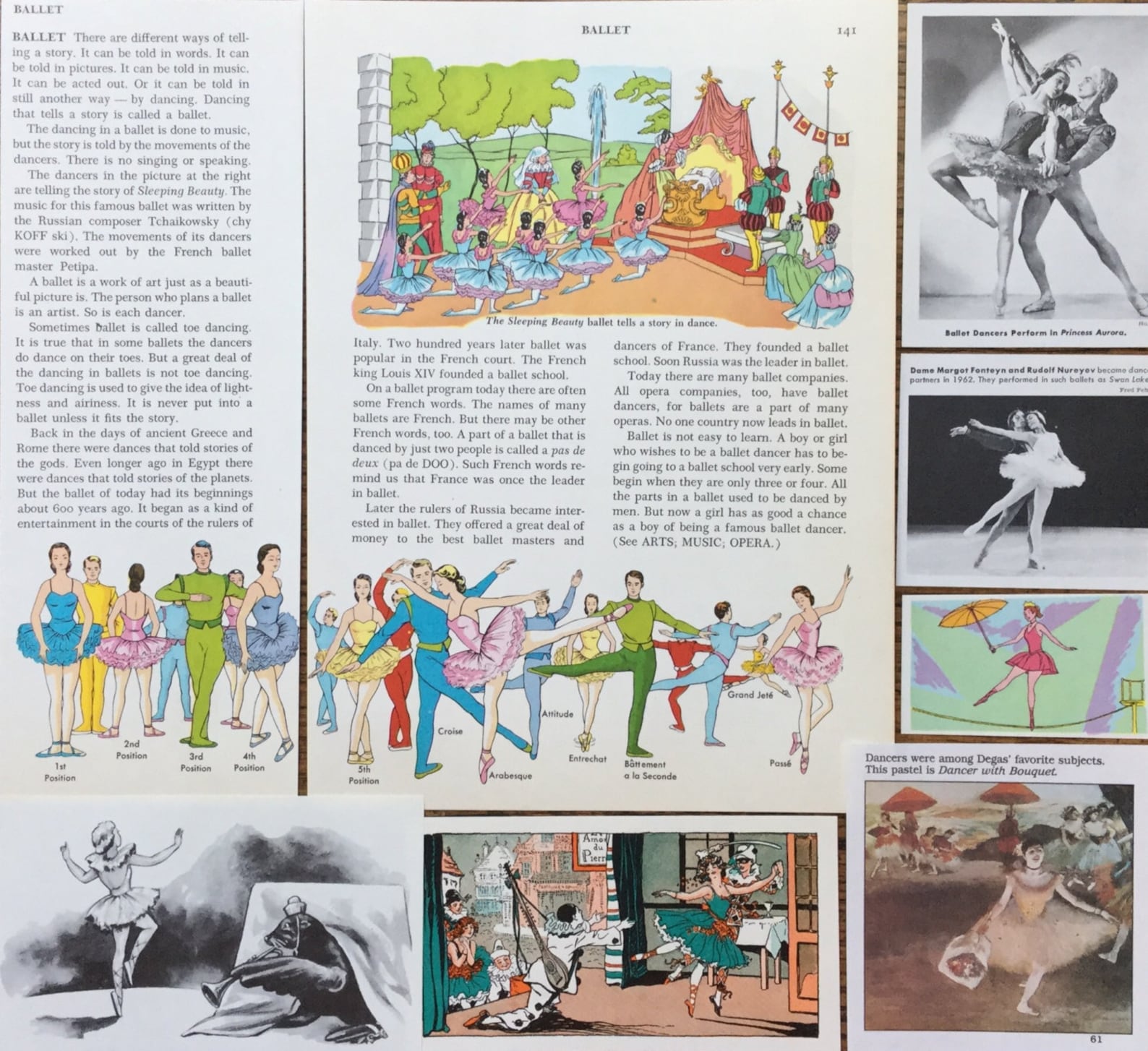 ballerina vintage ballet and dance collage, planner and scrapbook kit number 1889