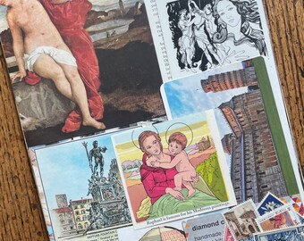 Italian Art and Architecture Retreat Vintage Italy Renaissance Deluxe Collage, Scrapbook and Planner Kit Number 3533