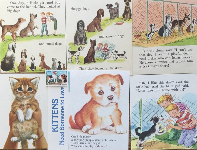 Pet Adoption Vintage Dog Shelter Rescue Collage Scrapbook and Planner Kit Number 2069