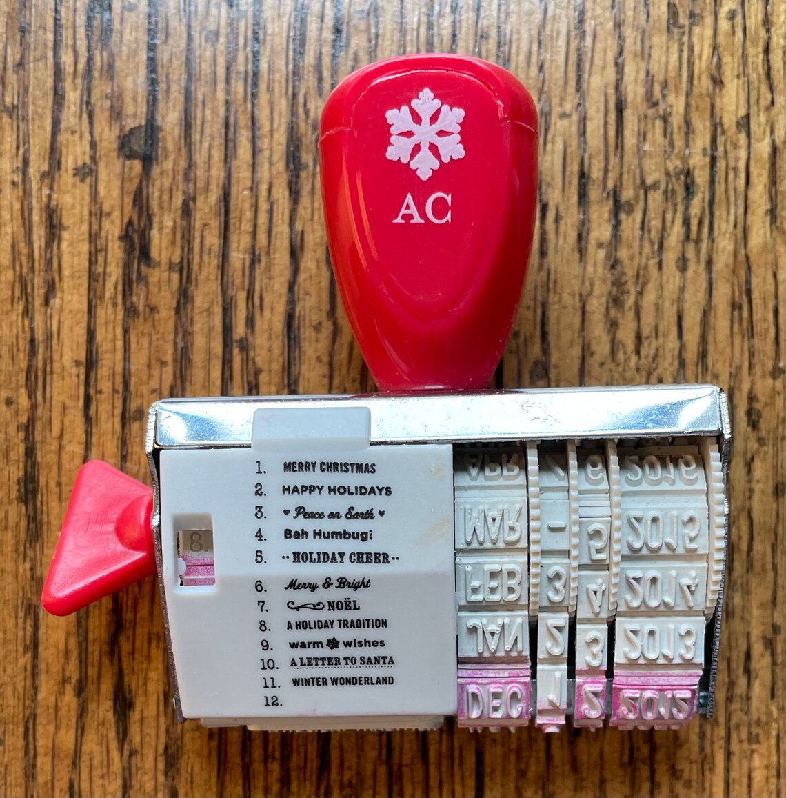 Set of Four Date and Phrase Rotary Rubber Stamps for Planners Etsy