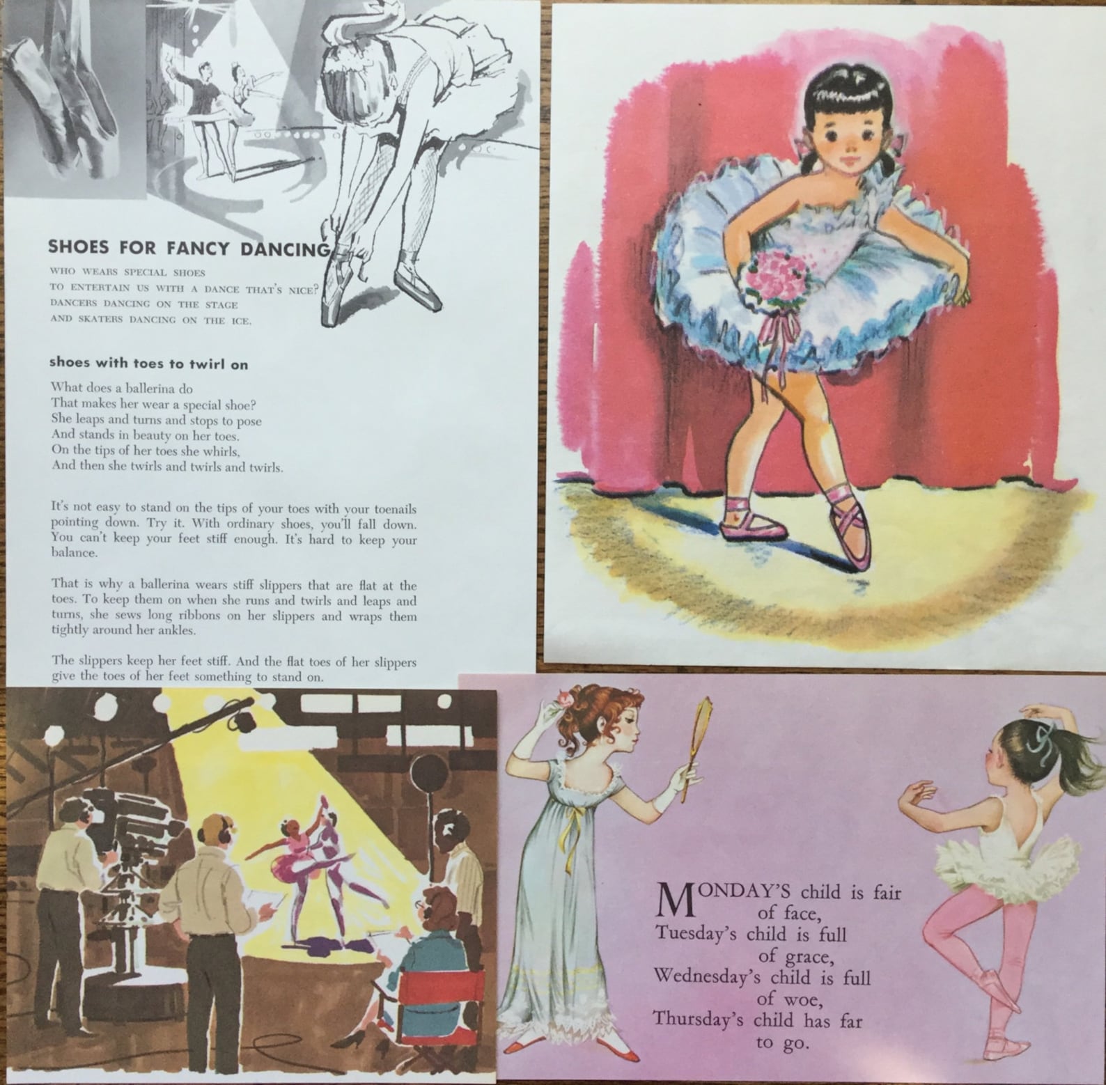 ballerina vintage ballet and dance collage, planner and scrapbook kit number 1889