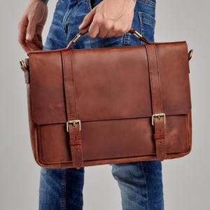 Mallette en cuir personnalisée pour ordinateur portable, attaché-case professionnel personnalisé de 15 pouces, étui professionnel fait à la main, sac exécutif minimaliste