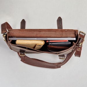 Maletín de cuero para hombre: maletín de alta calidad hecho a mano, perfecto como regalo para el Día del Padre