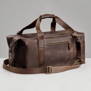 Große Reisetasche aus Leder, Personalisierte Weekender-Tasche für Männer, Perfekt für Handgepäck