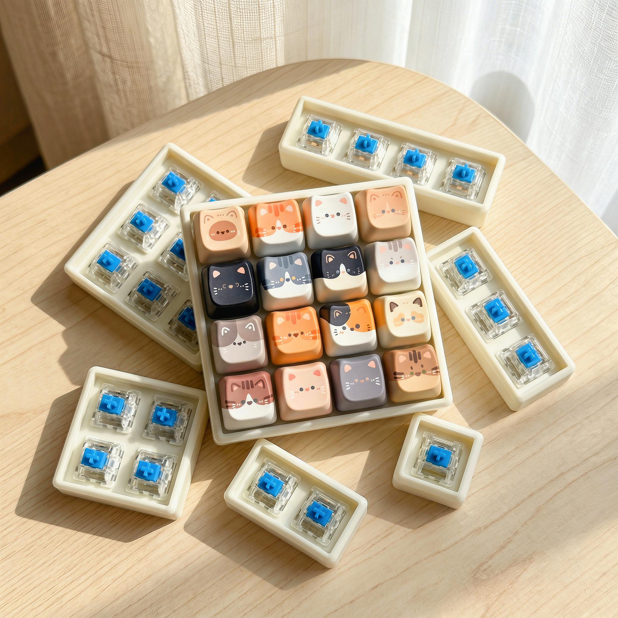 Custom Cat Keyboard Fidget Clicker - Cute Desk Toy , ASMR Clicker
