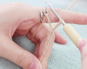 Regulowany pierścień do szydełkowania｜Pierścień napinający włóczkę Little Snake｜Pierścień szydełkowy｜Pierścień napinający włóczkę do robienia na drutach｜Prezent dla początkujących w robieniu na drutach