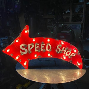 3' Steel Marquee Chop Shop customizable image 4