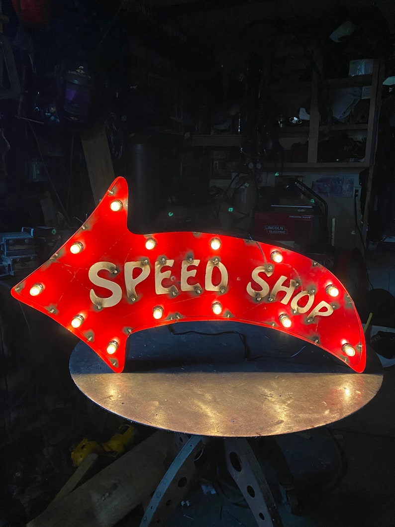 3' Steel Marquee Chop Shop customizable image 4