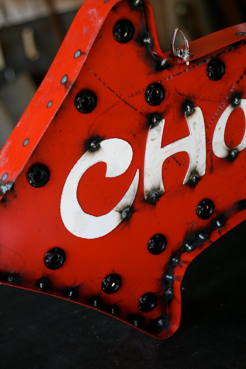 3' Steel Marquee Chop Shop customizable image 2