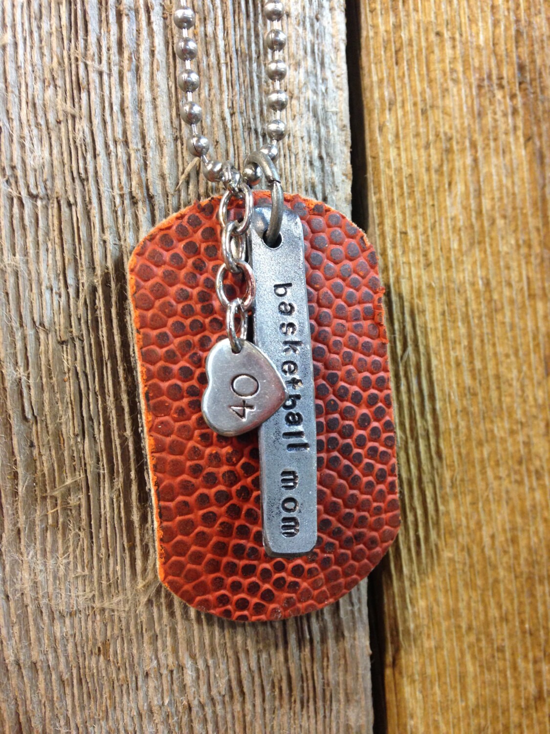 basketball dog tag necklace