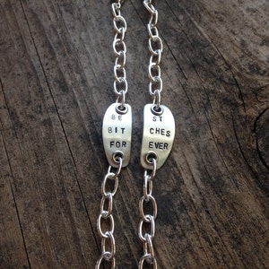 Best Bitches Forever 2 piece recycled vintage spoon bracelet image 3