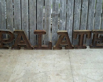 19 Inch PATINA Steel Letters or Numbers