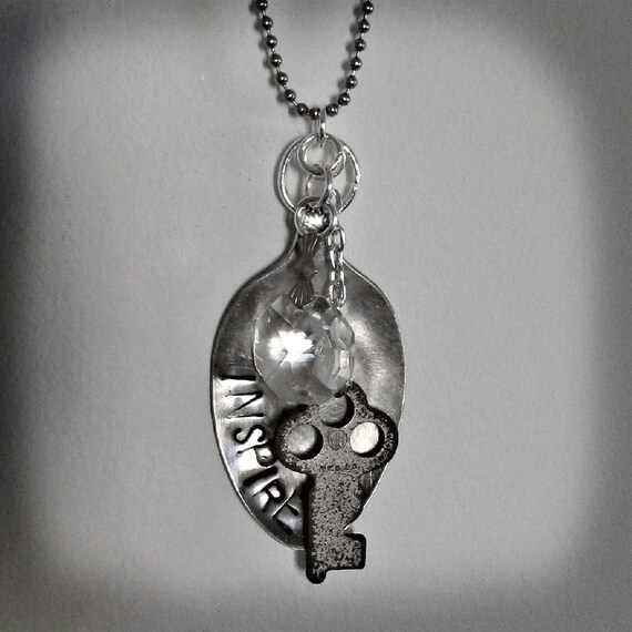 Items similar to INSPIRE Flattened Vintage Spoon Necklace on Etsy