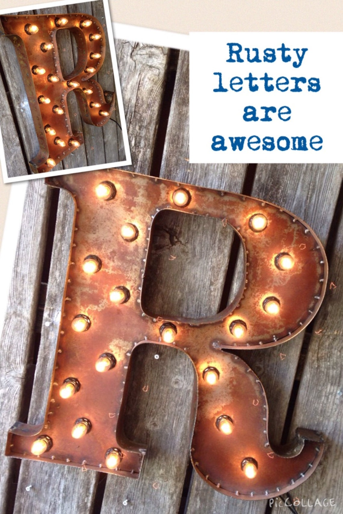 19 Inch Marquee PATINA Steel Letters or Numbers Etsy