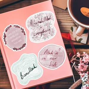Islamitische stickers, dhikr-stickers, islamitische herinneringen, moslimlaptop/notitieboekje/dagboekstickers, hijabistickers