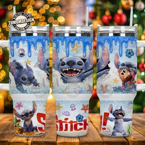 Blue Monster Character 40 OZ Tumbler Wrap Png Design, Cartoon 40 oz Skinny Straight Wrap, Cartoon 40 OZ Tumbler Wrap, Sublimation File