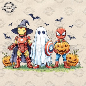 Halloween Superhero Movie Png, Halloween Boy Png, Spooky Season Png, Trick Or Treat Png, Halloween Superhero, Pumpkin Png, Sublimation File