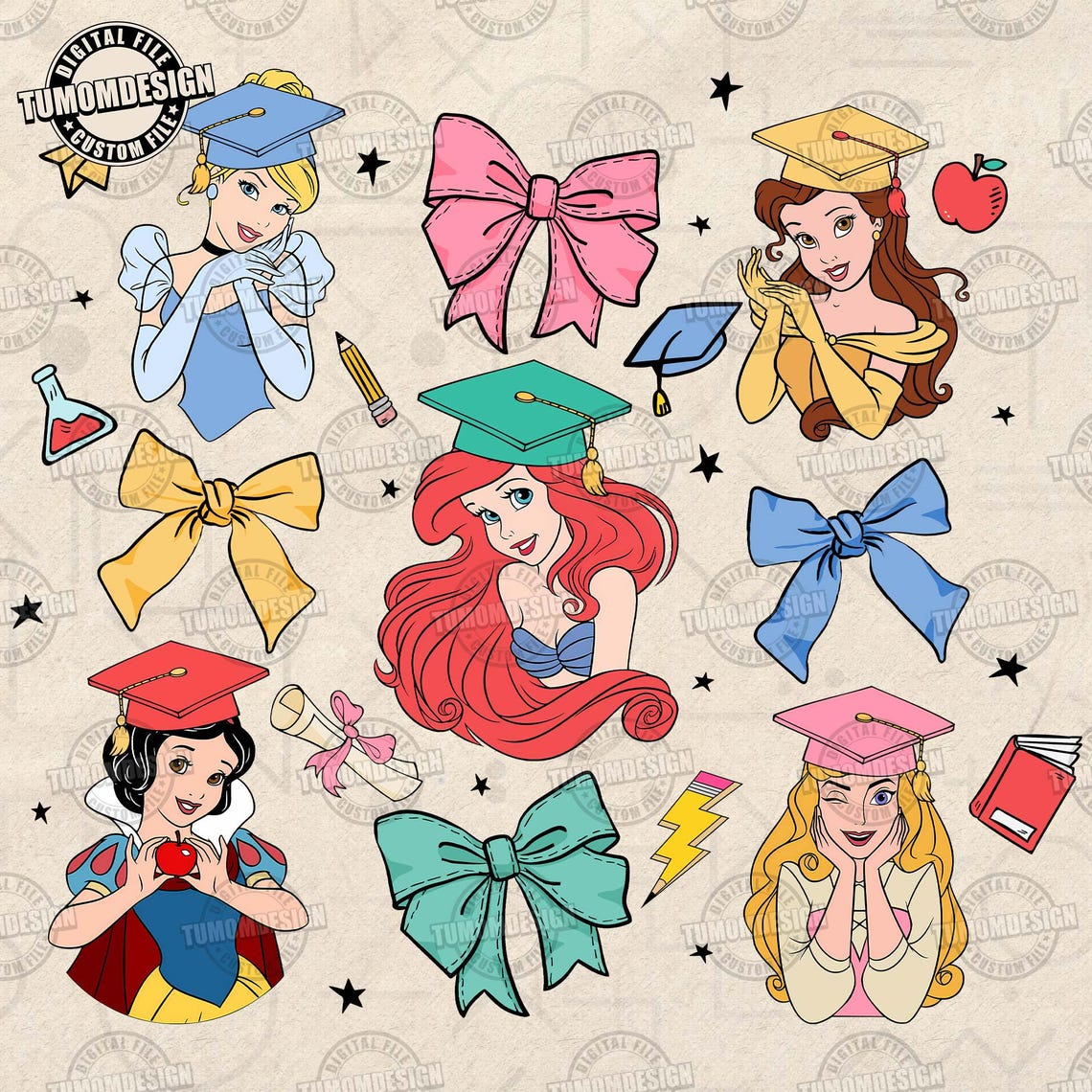 Phd Princess Cartoon Princess Graduation 2025 Png, Cartoon Character Grad Png ...