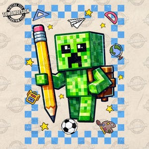 Gamer Checkered Back to School Png, Back to School PNG, First Day School PNG, Floral Pencil Teacher, Cartoon Superhero Png, Sublimation File