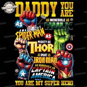 Superhero Father's Day Png, Daddy You Are Png, Best Dad Ever Png, Funny Dad PNG, Fatherhood Png, Dad Life, Gift For Father, Sublimation File