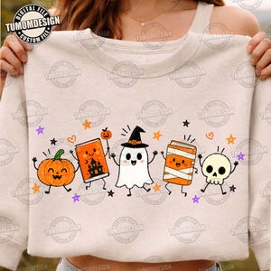 Reading Doodle Png, Fall Png, Halloween Book PNG, Pumpkin Spice Png, Fall Pumpkin Png, Librarian Halloween, Hello Autumn, Sublimation File