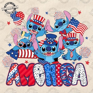 Personaggi dei cartoni animati America Coquette Png, Cartone animato 4 luglio Png, Blue Monster Retro America Png, Giorno della Memoria, USA femminile, File di sublimazione