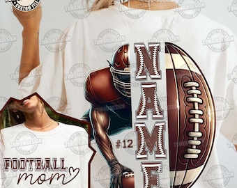 Personalized Football Mama Png, Custom Gameday Football Png, Customized Kids Name Football Png, Custom Football Mom Png, Sublimation File