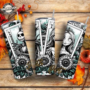 Nightmare Halloween 20oz Skinny Tumbler Png Design, Halloween Friend 20oz Tumbler Png, Horror Movie Tumbler Wrap Design, Sublimation File