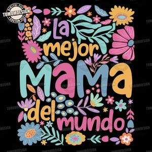 Spanish Mothers Day Png, Retro Madre Png, Boho Floral Mama Png, Mothers Day Png, Mama Mamá Latina Png, Retro Mama Png, Sublimation File