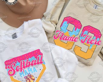 Softball Mama Drip Png, Softball Ice Cream Drip Png, Mama Softball Png File, Game Day Softball Png, Softball Mom Dripping, Sublimation File