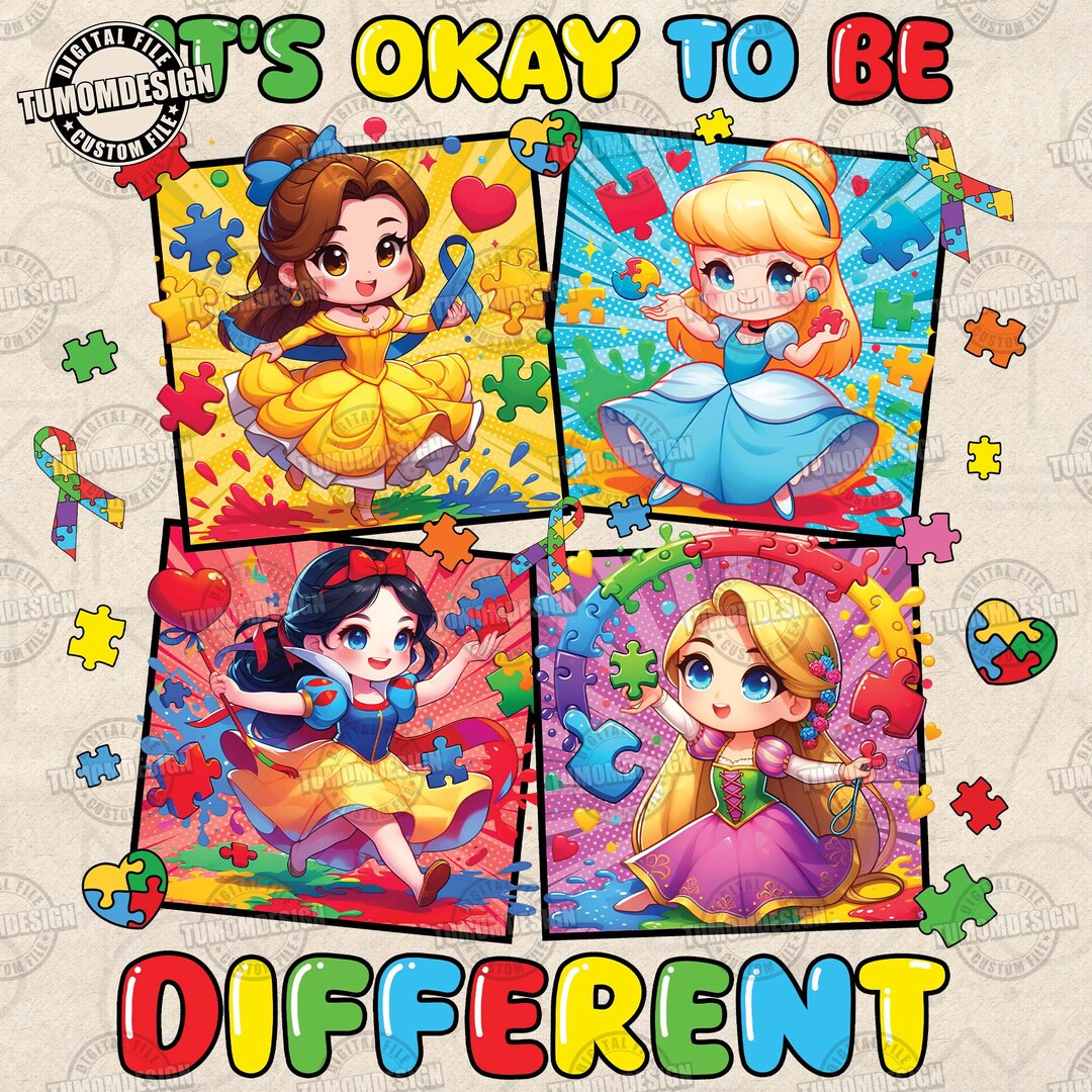 Squad Autism Princess Png, It’s Okay to Be Different Png, Awareness Png ...