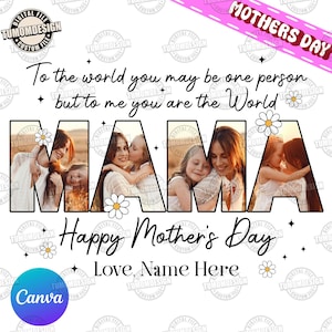 Mother&#39;s Day Canva Template, Custom Mom Canva Frame, Wear Heart On Sleeve Canva Template, Best Mom Canva Template,Mama Png, Sublimation File