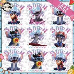 Blue Cartoon Movie PNG Bundle, Blue Alien Png, Trendy Summer Png, Family Trip Png, Vacay Mode Png, Family Trip 2025 Png, Sublimation File